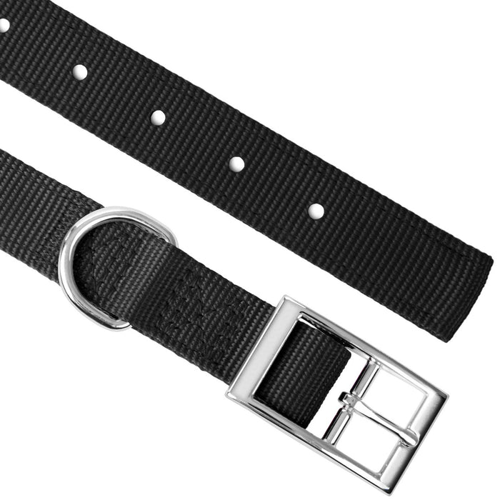 1"W Jeffers Nylon Dog Collar, 18"L - Black  