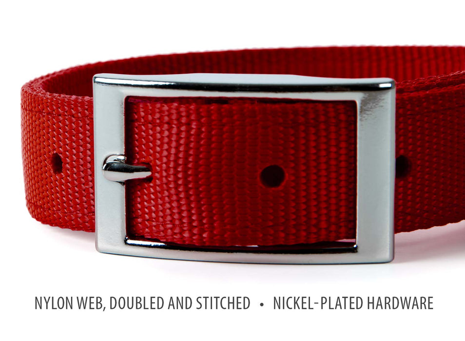 1"W Jeffers Dog Collars, 20"L - Red  