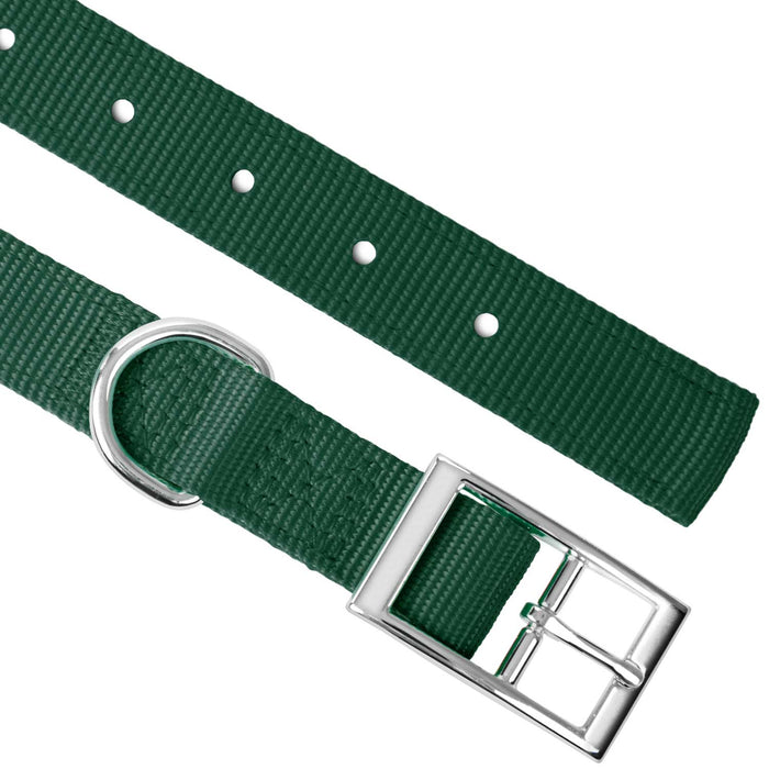 1"W Jeffers Nylon Dog Collar, 18"L - Dark Green  