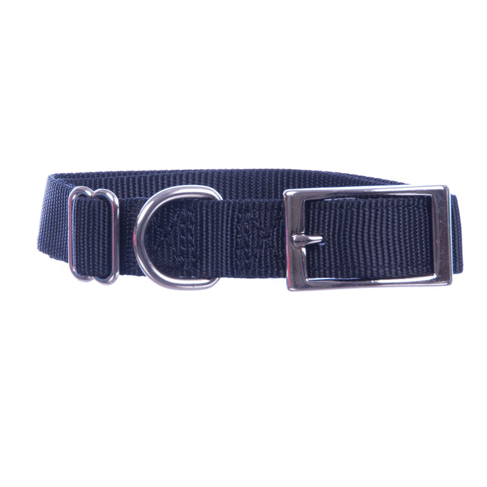 Jeffers 1" Adjustable Nylon Dog Collar, 14"-24" - Black  