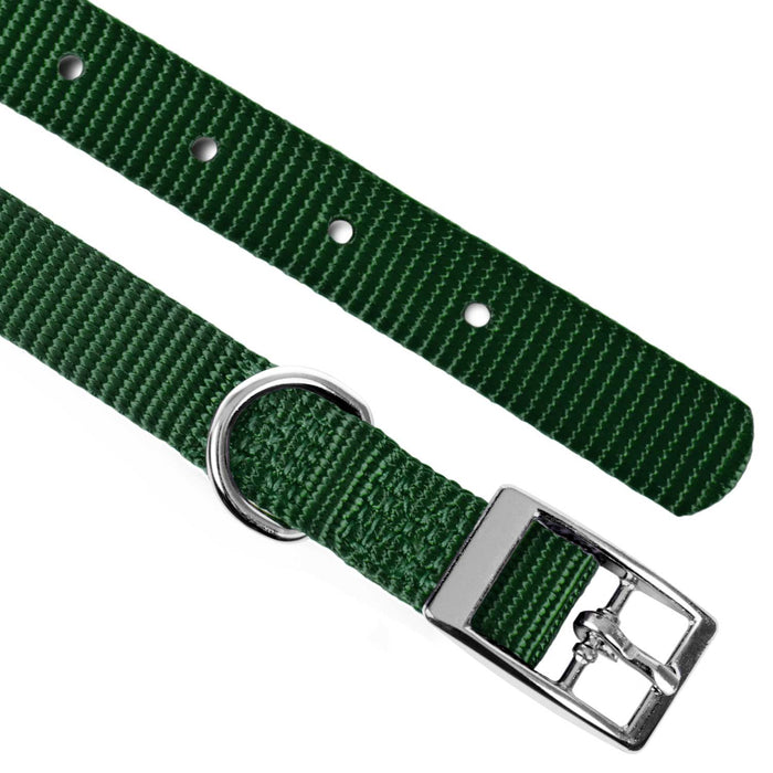 5/8"W Jeffers Nylon Dog Collar, 10"L - Dark Green  