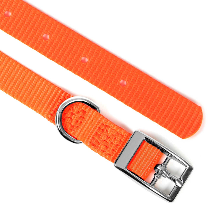 5/8"W Jeffers Nylon Dog Collar, 10"L - Orange  