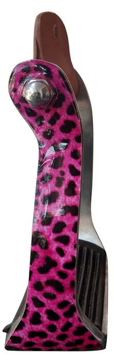 Showman "Wild Thing" Aluminum Stirrups - Pink  