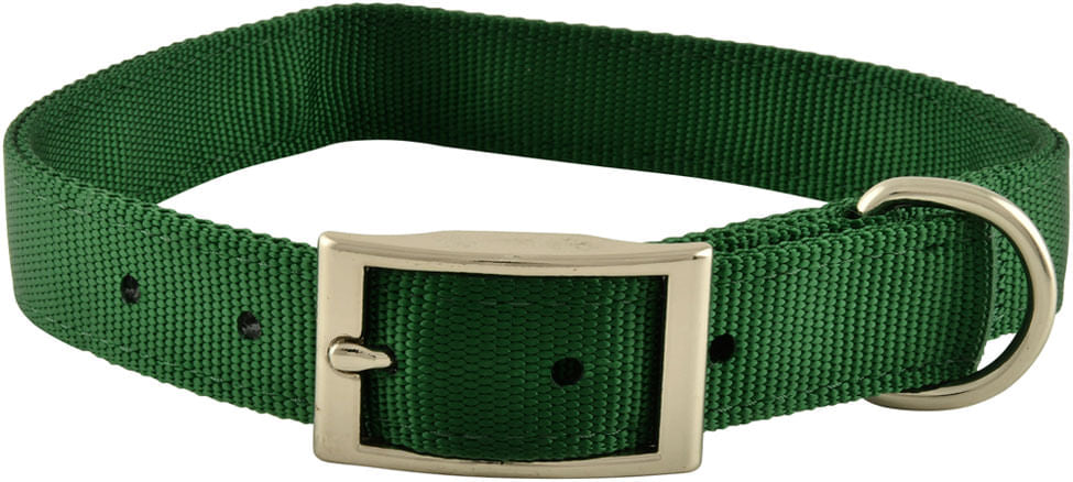 1" Nylon Dog Collar, 26"L - Dark Green  