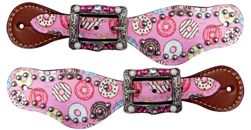 Showman "Donuts" Youth Spur Straps -   