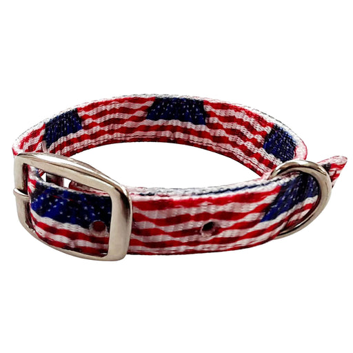 Showman Couture American Flag Nylon Dog Collar - Large  