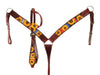 Showman Serape and Sunflower Headstall & Breast Collar -   