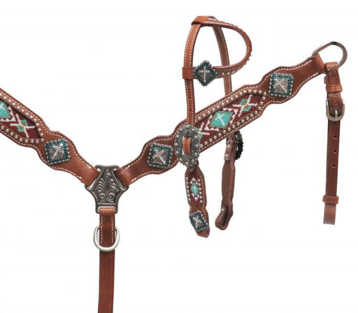 Showman Pony Beaded Headstall and Breast Collar -   