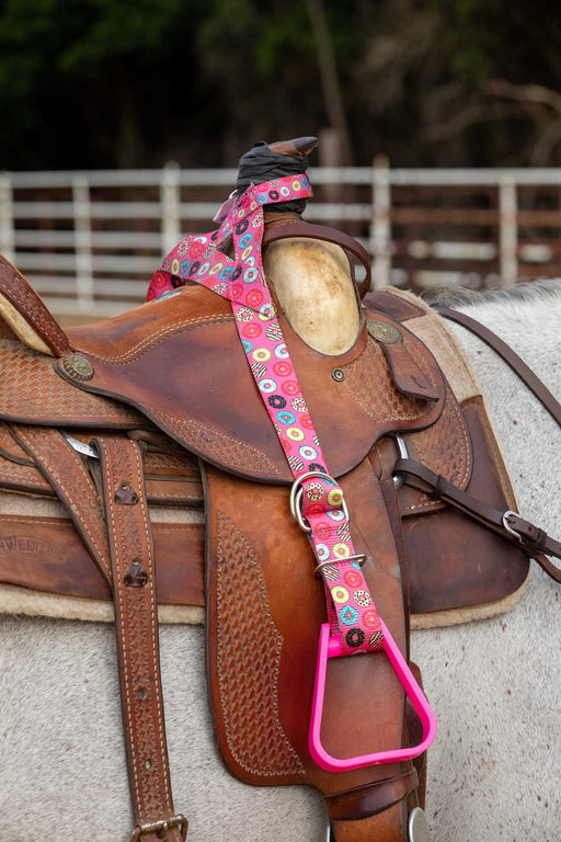 Showman Adjustable Buddy Stirrups - Doughnuts  