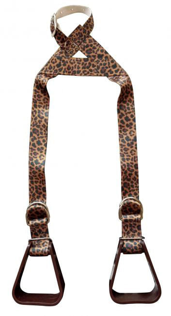 Showman Adjustable Buddy Stirrups - Cheetah  