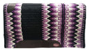 Showman Wool Top Cutter Saddle Pad, 34" x 38" - Black/Purple  