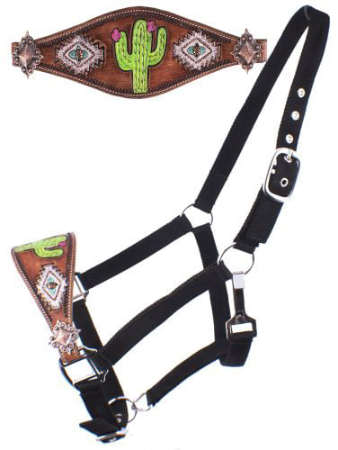 Showman Navajo Cactus Bronc Halter -   