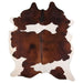 Showman Brown & White Natural Cowhide Rug, Large -   