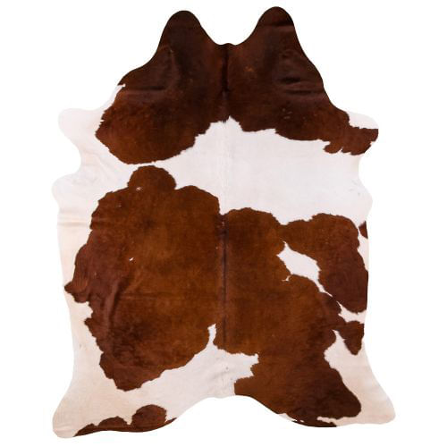 Showman Brown & White Natural Cowhide Rug, Large -   