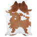 Showman Brown & White Natural Cowhide Rug, Large -   