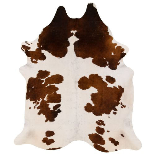 Showman Brown & White Natural Cowhide Rug, Large -   