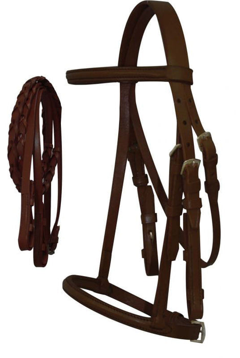 Showman English Bridle - Dark Brown  