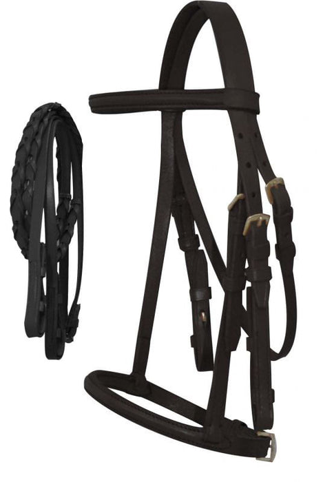 Showman English Bridle - Black  