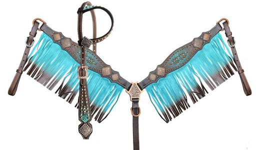 Showman Gator & Fringe Horse Tack Set, Full Size -   