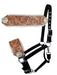 Showman Tooled Bronc Halter, Floral/Brown -   