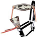 Showman Hair On Cowhide and Buckstitch Bronc Halter -   