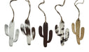 Cowhide Leather Christmas Ornament - Cactus  