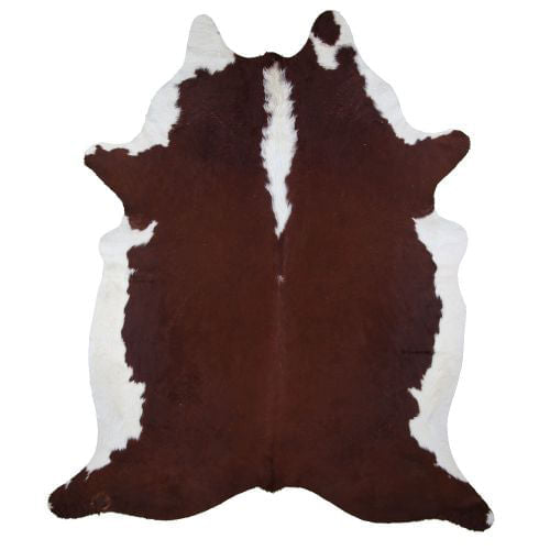 Hereford Cowhide Rug, Large - Brown & White Large SSTRW