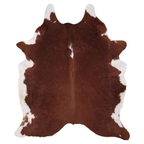 Hereford Cowhide Rug, Large - Brown & White Large SSTRW