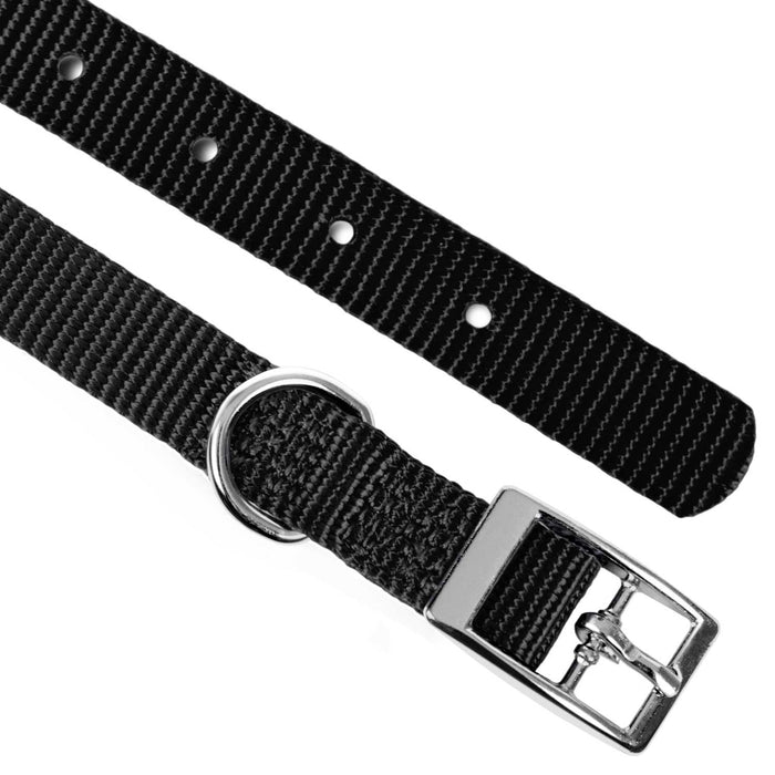 5/8"W Jeffers Nylon Dog Collar, 10"L - Black  