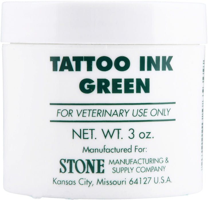 Tattoo Ink, 3 oz - Green Tattoo Ink, 3 oz Jar  