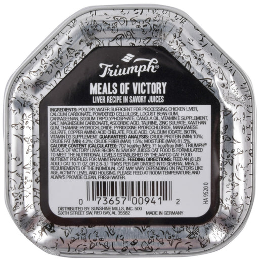 Triumph Meals of Victory Liver Recipe in Savory Juices Cat Food - Single Meals of Victory Liver Recipe Cat Food, 3.5 oz  