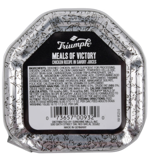 Triumph Meals of Victory Chicken Recipe Cat Food - Single Meals of Victory with Chicken Cat Food, 3.5 oz  