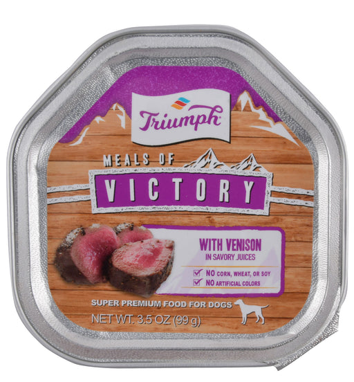 Triumph Meals of Victory with Venison in Savory Juices Dog Food - Meals of Victory Dog Food with Venison, Each  