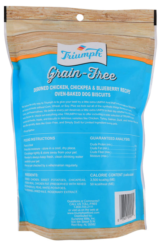 Triumph Grain-Free Chicken, Chickpea & Blueberry Biscuits -   