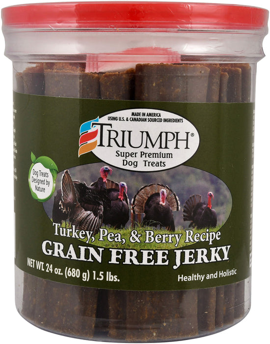 Triumph Grain Free Jerky Treats - Turkey, Pea, & Berry Jerky, 1.5 lb  