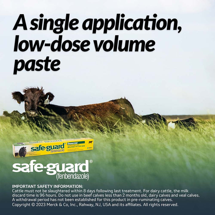 Safe-Guard Dewormer Paste - Cattle, 290 g Single Pack 