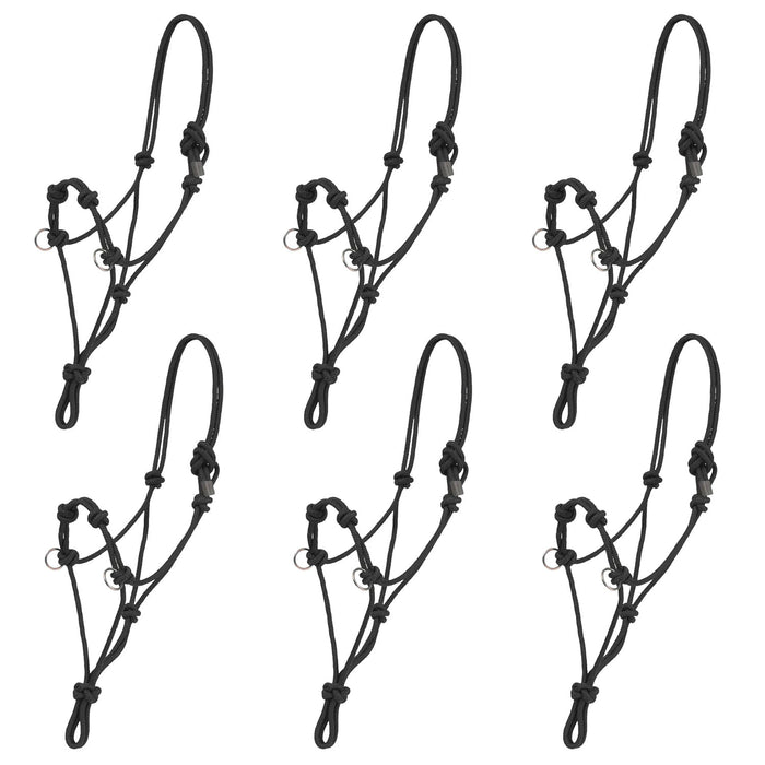 Mustang 4-knot Side Pull Rope Halter - 6 Pack  