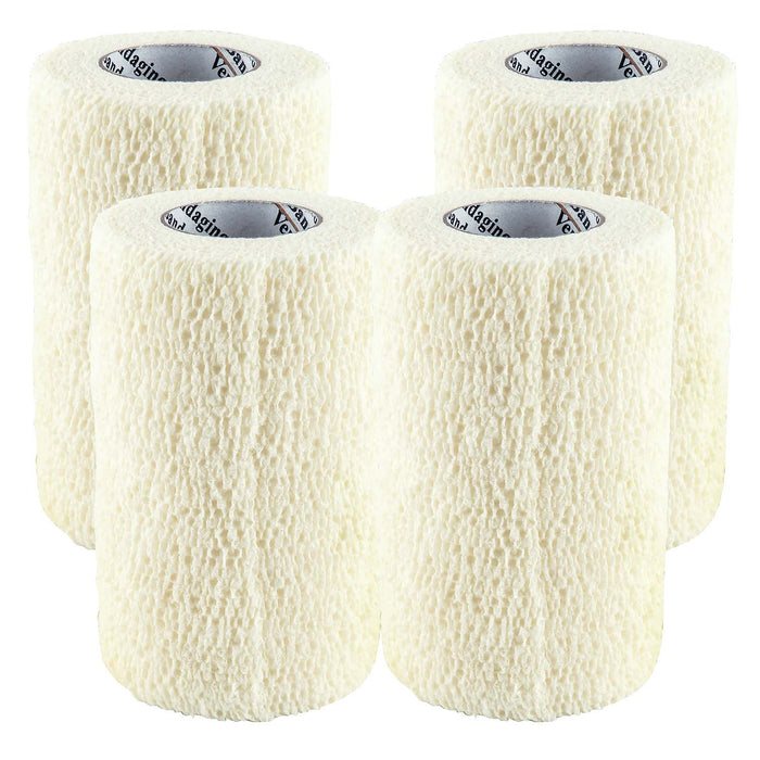 3M Vetrap Bandage, 4" - White 4 Pack 