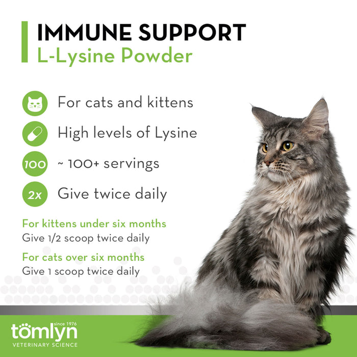 L-Lysine Powder Immune Support for Cats, 3.5 oz -   