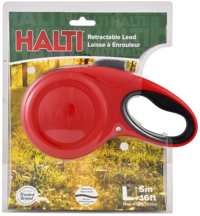 Halti Retractable Lead, Red - Large Red Retractable Lead  