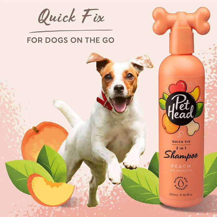 Pet Head Quick Fix 2in1 Shampoo 16oz - N 16oz Peach