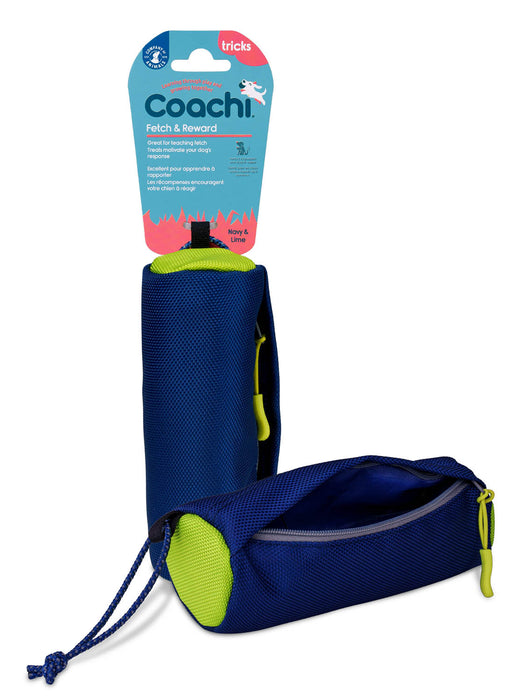 Coachi Fetch & Reward Training Toy, Navy & Lime - Navy/Lime  