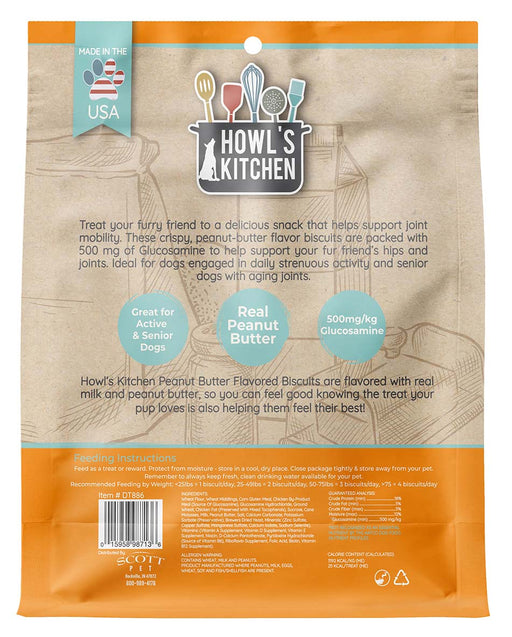 Howl's Kitchen Peanut Butter Flavor Hip & Joint Biscuits, 2.62 lbs - 2.62 lb Peanut Butter 