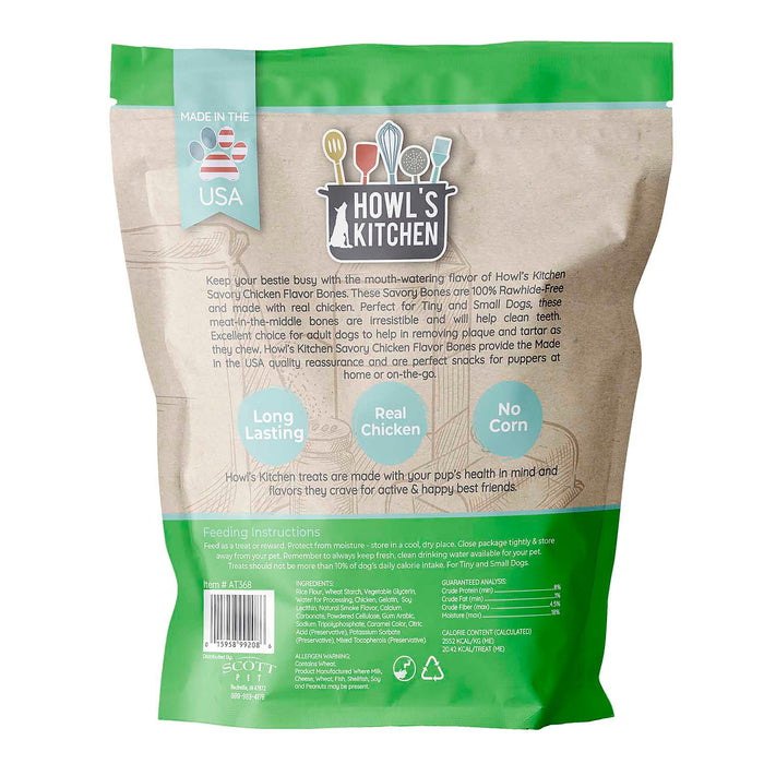 Howl's Kitchen Savory Bones SM Chicken Chews - 6.5oz Chicken 