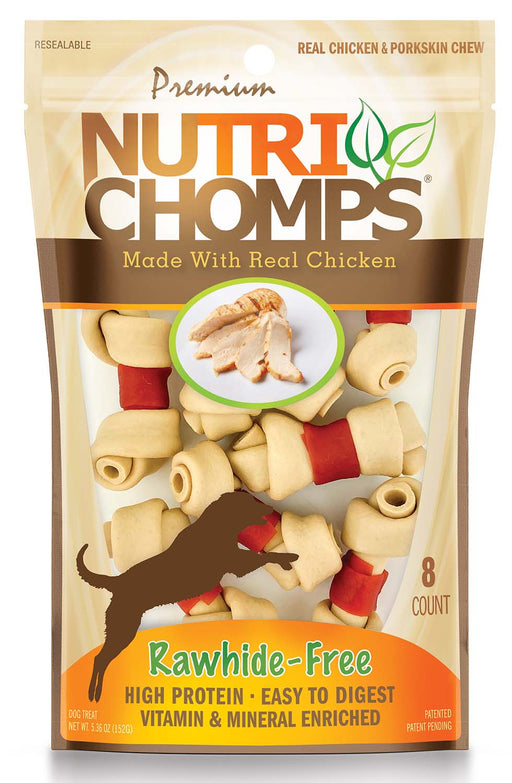 NutriChomps 8ct Chicken Mini Knot with Flavor Wrap - 5.36 oz Chicken 