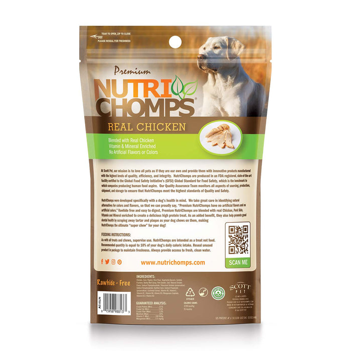 NutriChomps 4ct 6” Chicken Flavor Braid - Chicken  