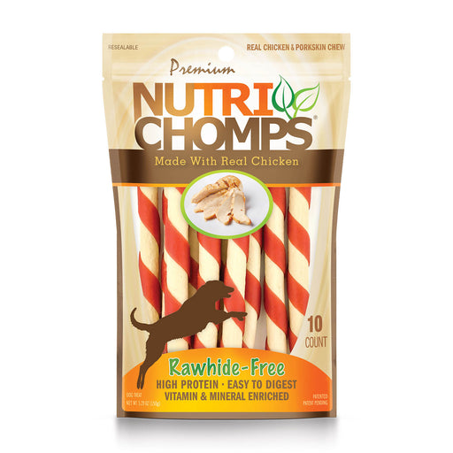 NutriChomps 10ct Chicken Flavor Mini Twist - 5.29 oz Chicken 