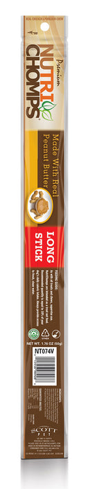 NutriChomps 15”  Peanut Butter Long Stick - 1.76 oz Chicken and Peanut Butter 