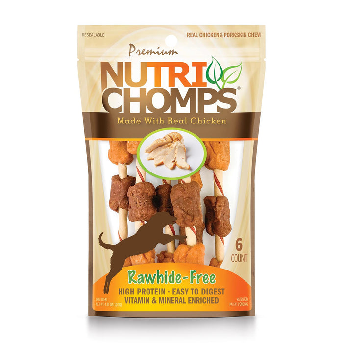 NutriChomps Chicken & Duck Kabob 6ct - 4.24 oz Chicken 