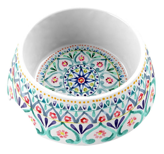 Boho Medallion Pet Bowl - Boho Medallion Pet Bowl, Md, 2.5 Cup, Multi  